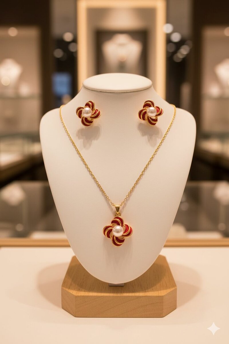 Ensemble Bijoux Fleur Élégant