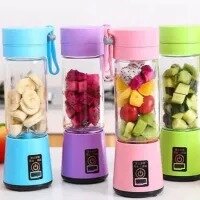 USB Rechargeable Juicer Blender 6 Blades Electric Blender Mini Portable Personal Size Juicer Cup USB Rechargeable Mixer 380ml Food Grade Water Bottle Portable Fruit Juicer Machine