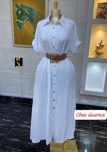 Robe chemise blanche élégante