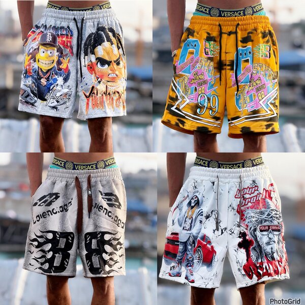Shorts colorés graphiques homme