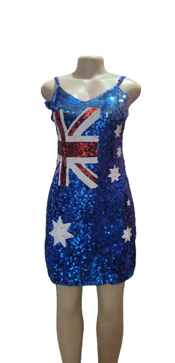 Robe à paillettes drapeau australien