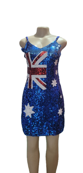 Robe à paillettes drapeau australien