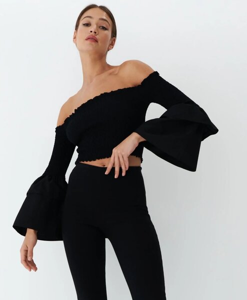 Black Off-Shoulder Top