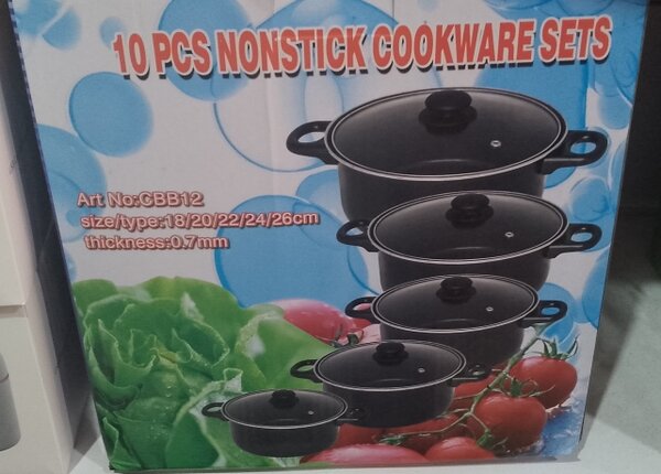 Batterie de cuisine antiadhésive 10 pièces