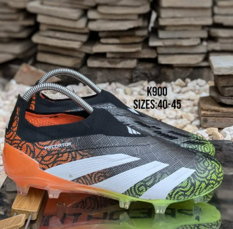 Adidas Predator Accuracy+ FG Firm Ground Soccer Cleats - Black/White/Orange