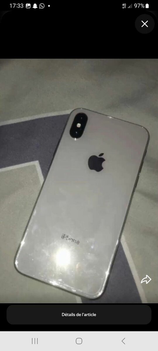 iPhone x Gris Argenté