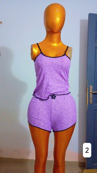 Pyjama court femme confort