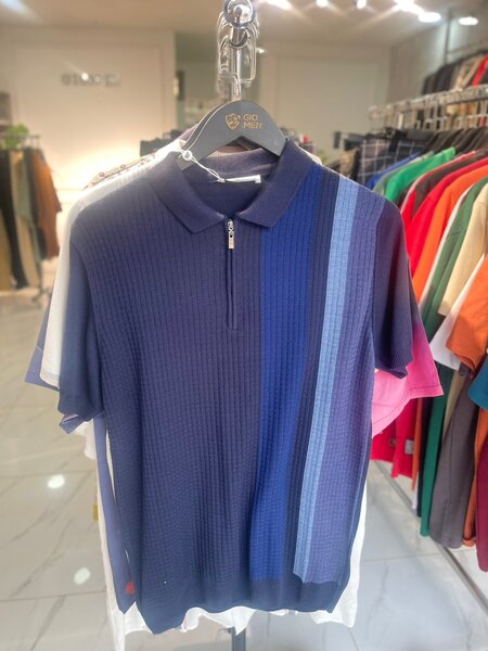 Zip up Polo neck shirt