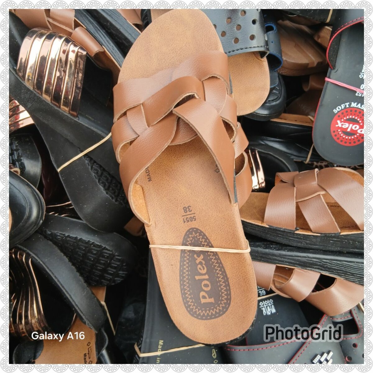 Sandales en cuir femme