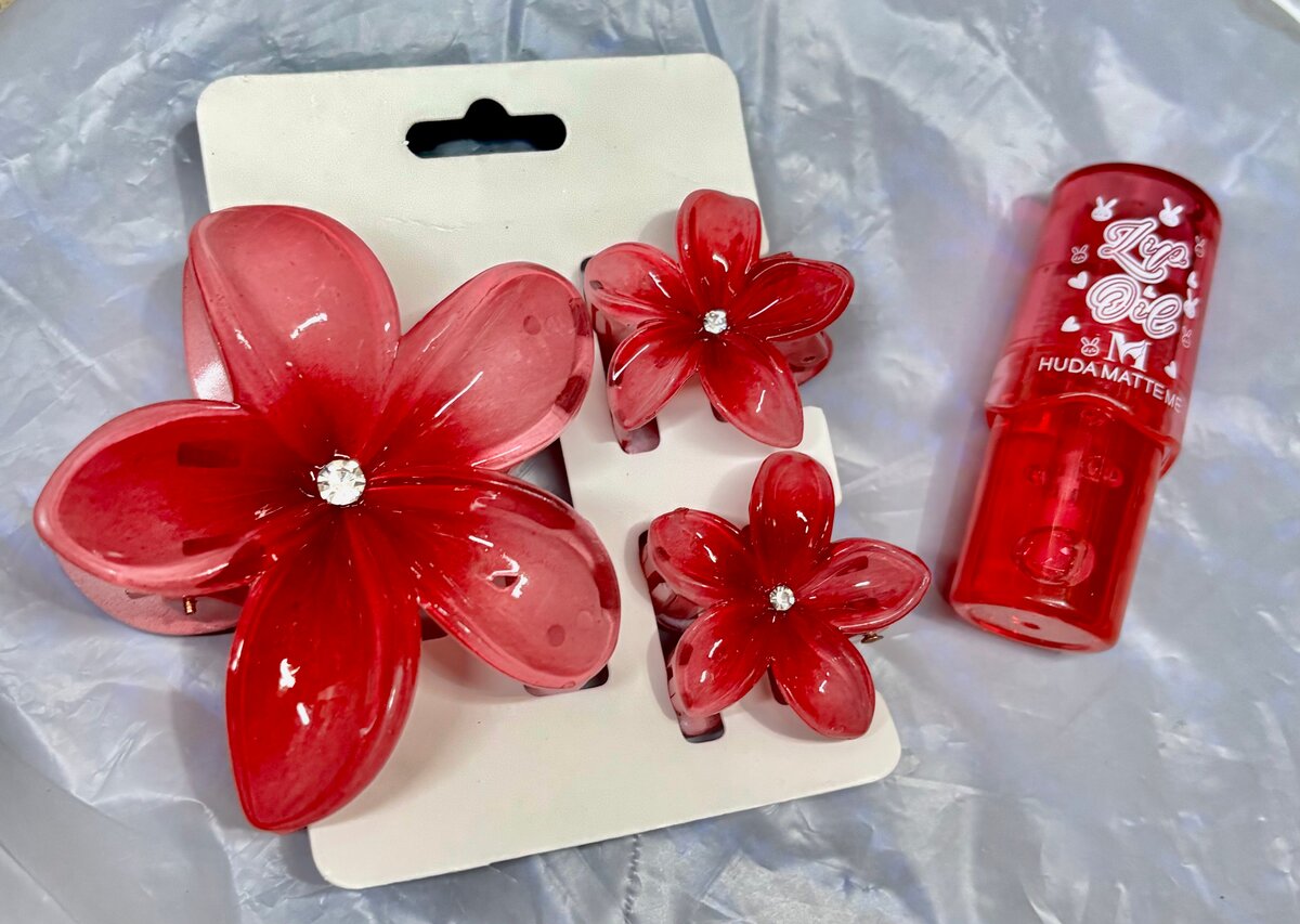 Pinces à cheveux fleurs colorées
