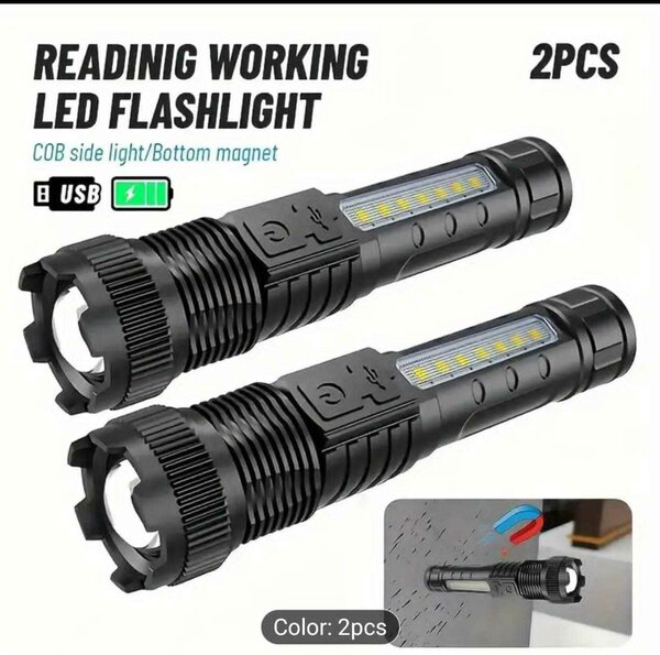 Lampe de Poche LED Magnétique 2PCS