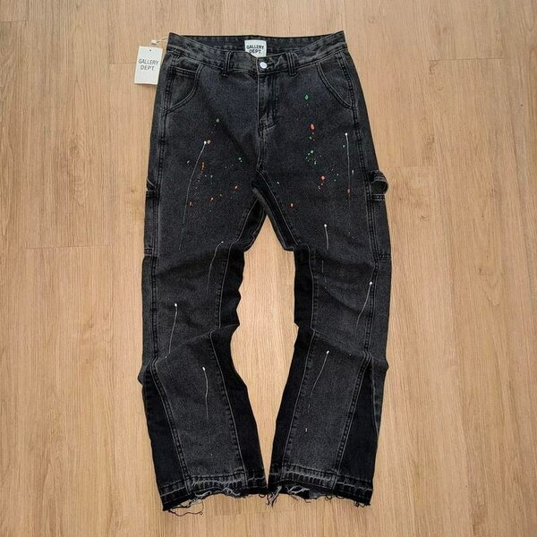Men's Distressed Black Jeans