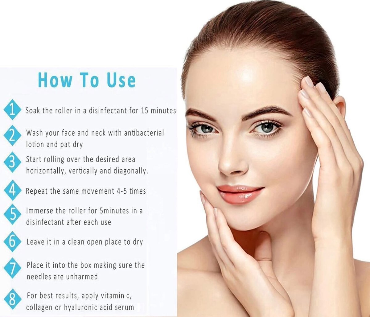 Derma Roller 4 IN 1 outil cosmétique amélioré pour le visage