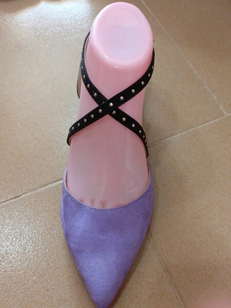 Ballerines violettes à strass