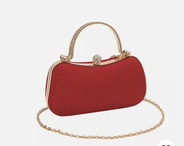 Élégante pochette soirée rouge