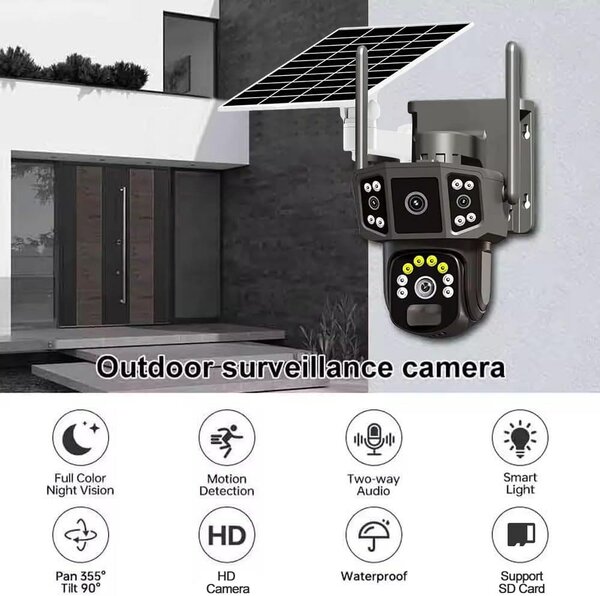 4G Solar camera with battery