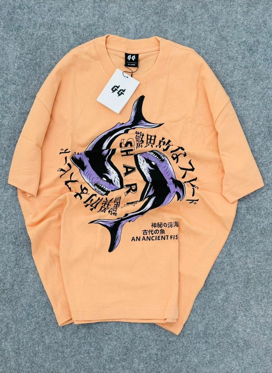 T-shirt décontracté imprimé requin