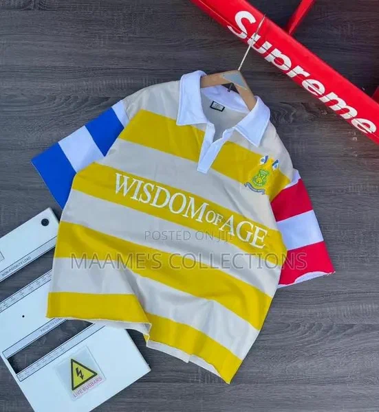 Polo à rayures multicolores