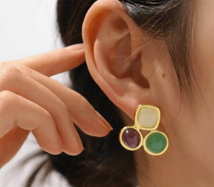 Boucles d'oreilles géométriques élégantes