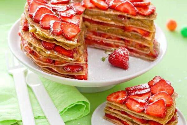 Gâteau aux Fraises Délicieux