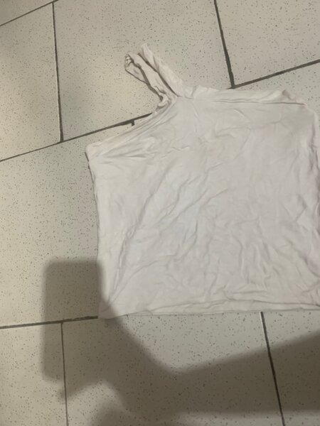 Top asymétrique blanc été