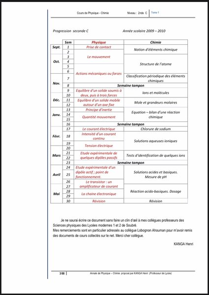Cours de Physique 2nde C