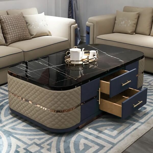 Table basse design avec rangements