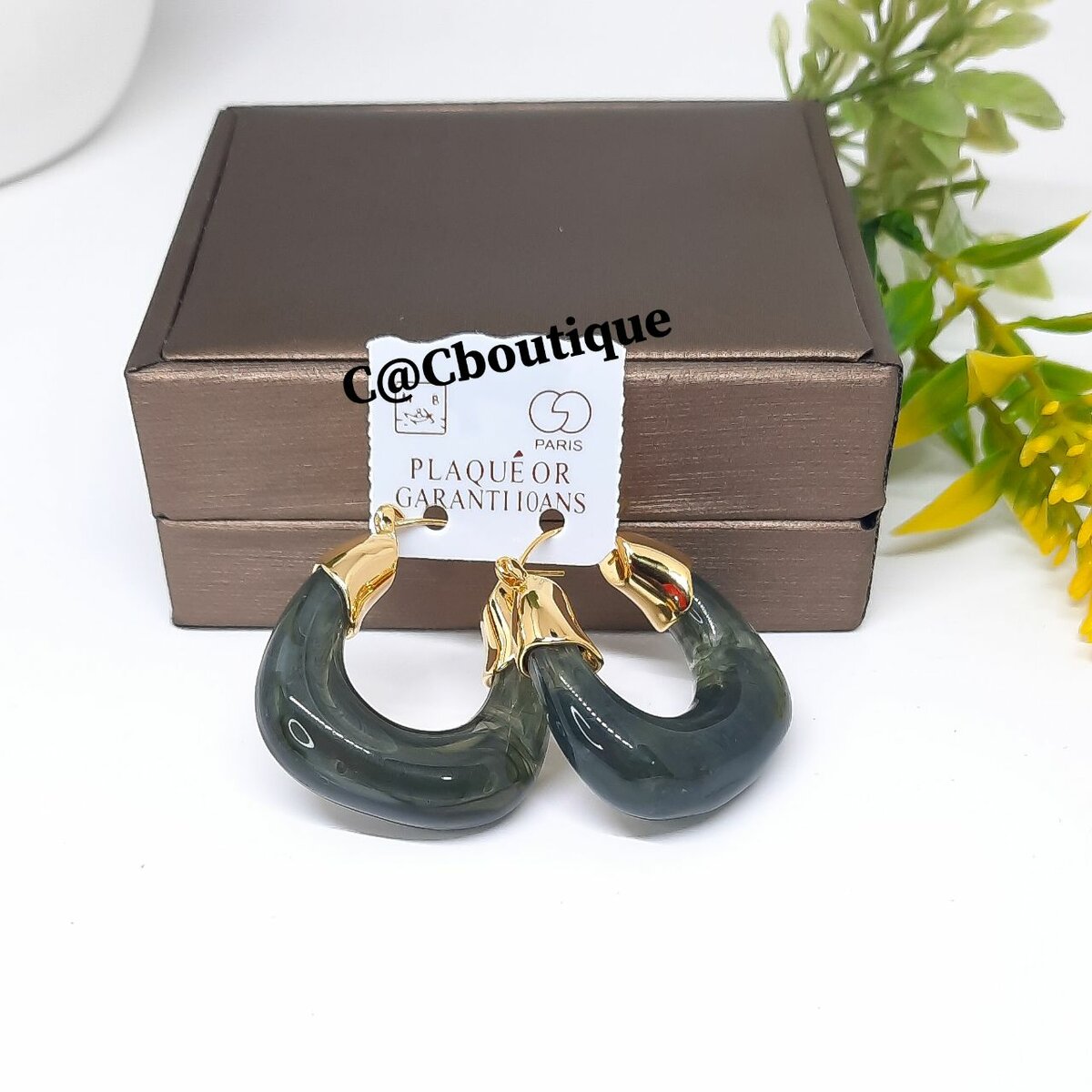 Boucles d'oreilles résine