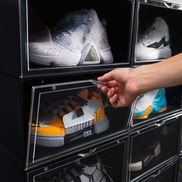 Black Stackable shoe Box