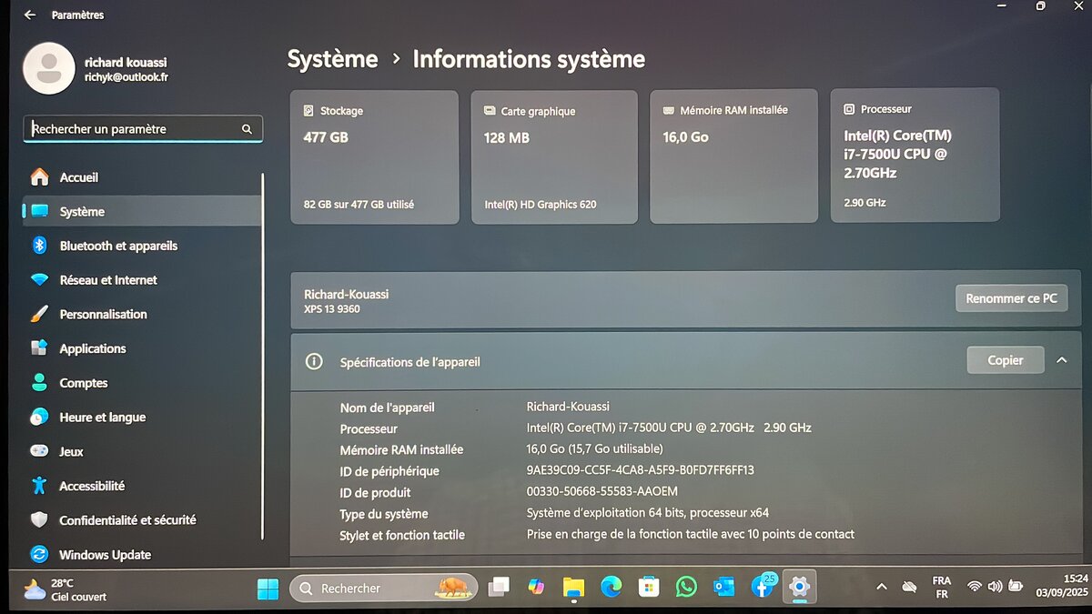 Dell xps 13 pouce core i5