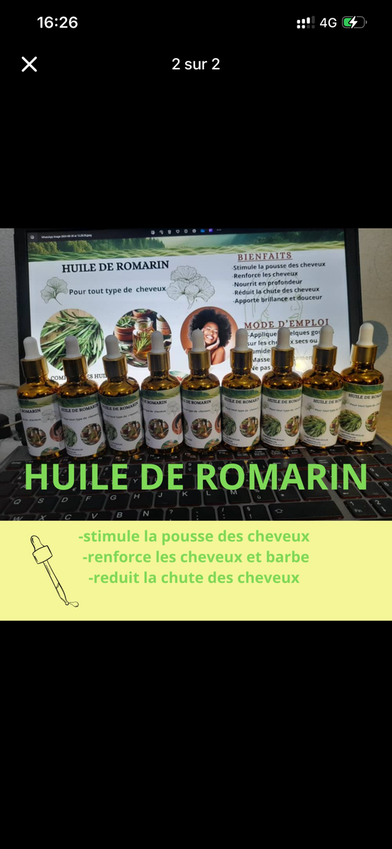 Huile de Romarin Cheveux