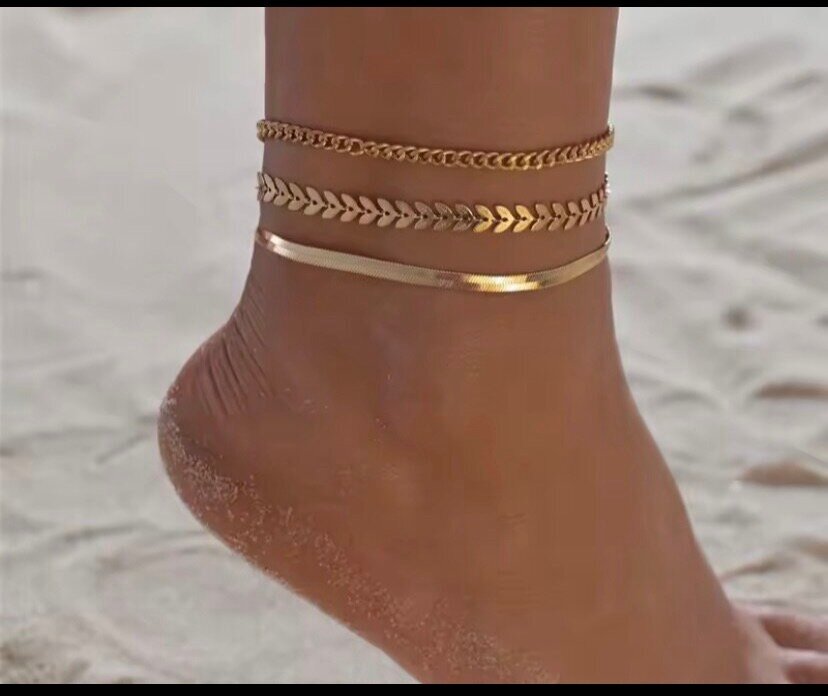 Bracelet de cheville doré