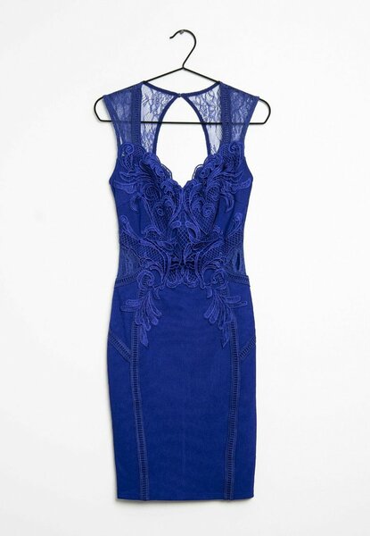 Robe bleue en dentelle Lipsy
