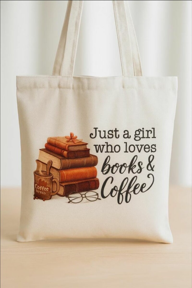 Tote Bag "Books & Coffee"