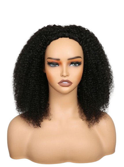 Perruque bouclée naturelle