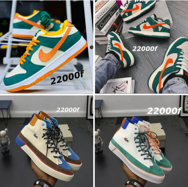 Baskets colorées tendance