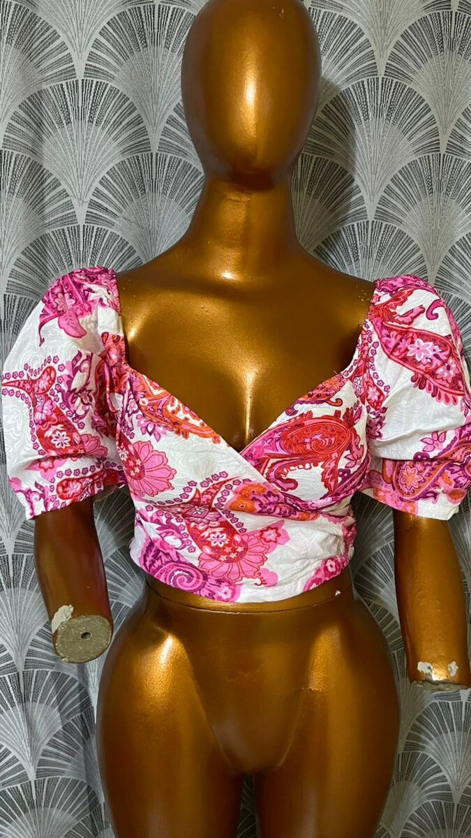 Haut court imprimé bohème