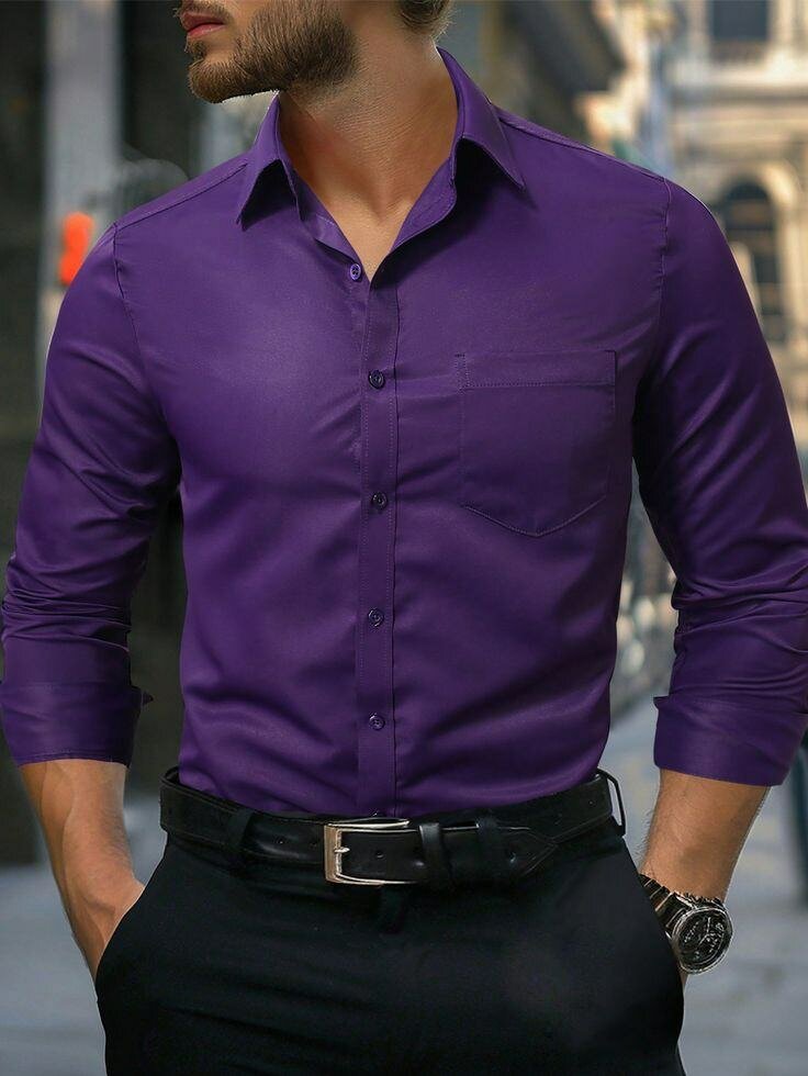 Chemise Homme Élégante Violet