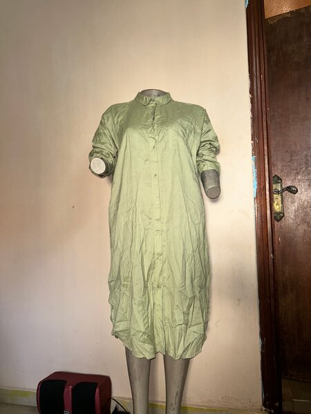Robe chemise verte élégante