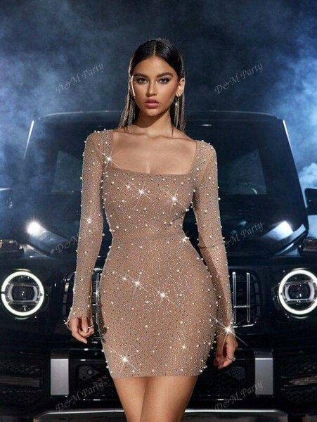 Sparkling Mesh Party Dress