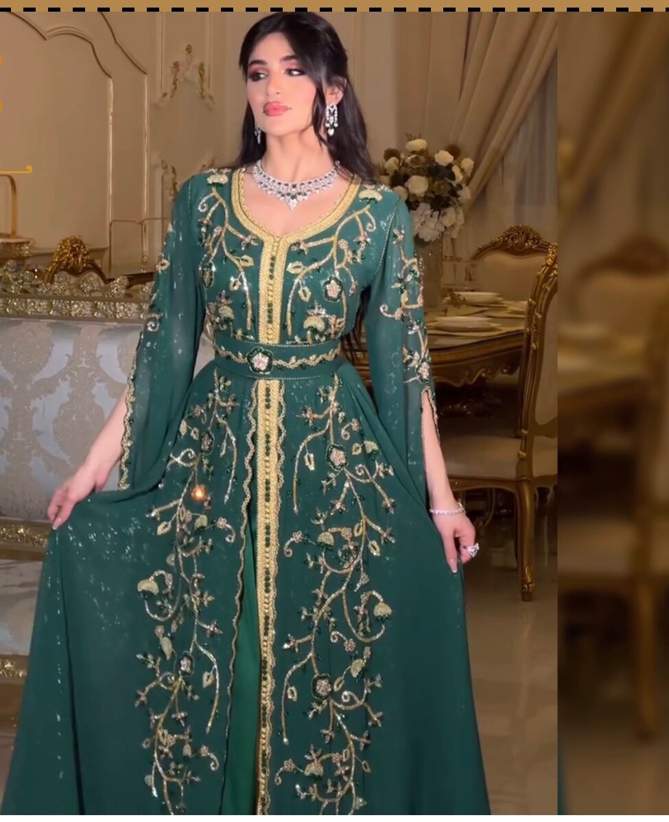 Robe Caftan Vert Émeraude