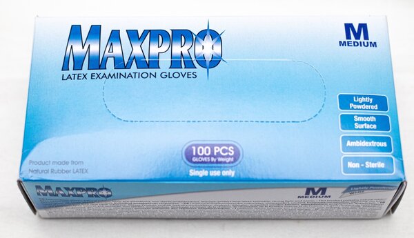Gants d'examen en latex Maxpro