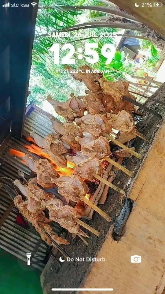 Poulet et poisson piqué