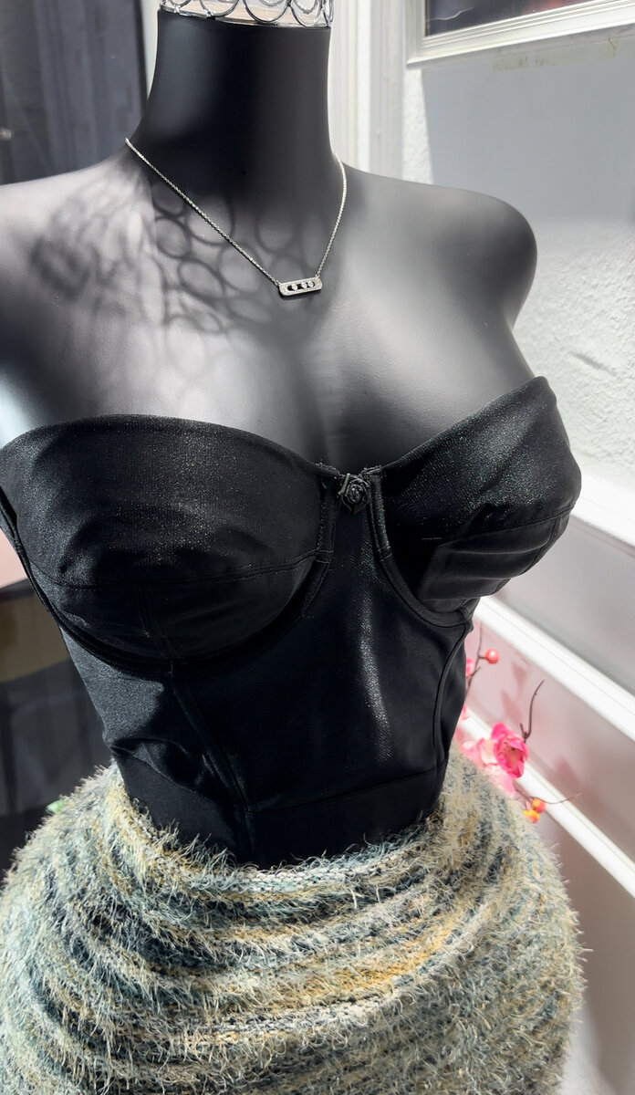 Bustier noir élégant