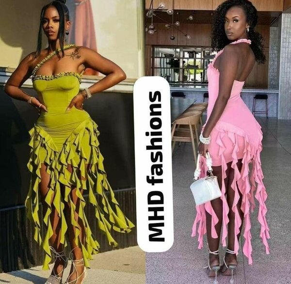 Robe élégante à volants