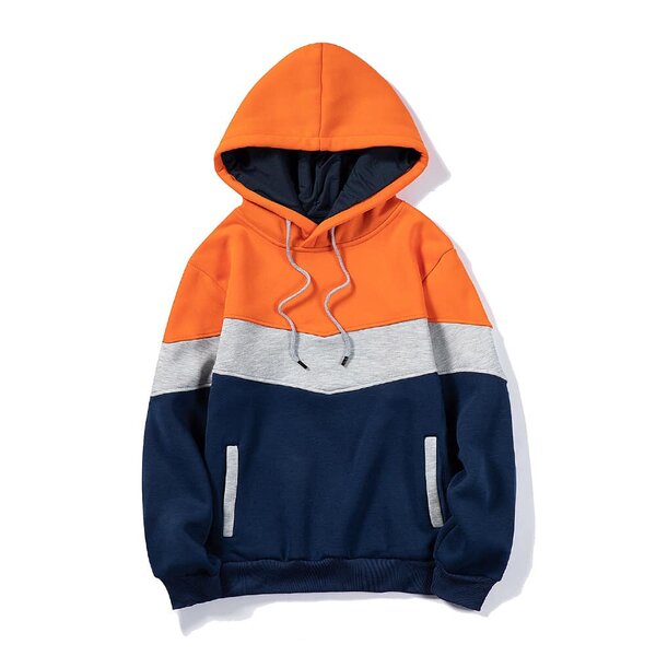 Hoodie orange bleu