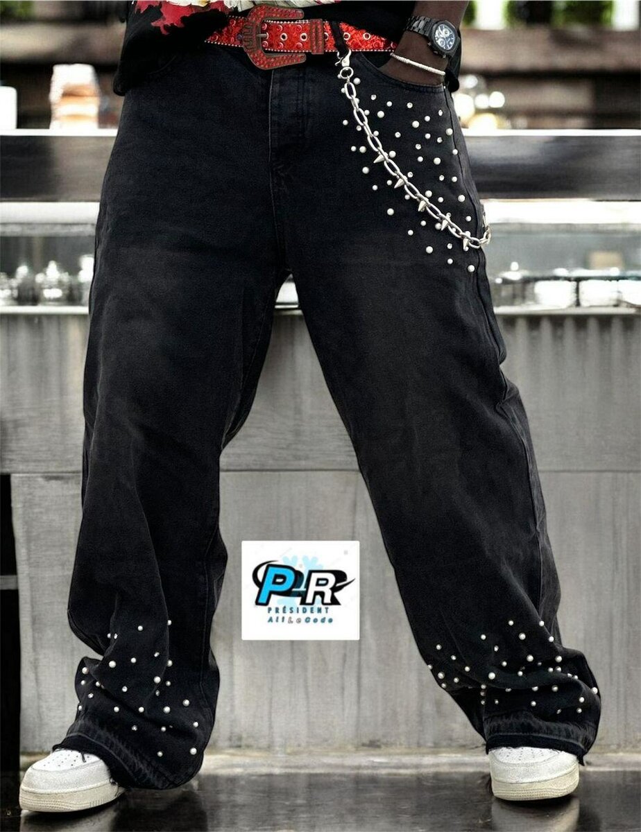 Jeans décontractés ornés