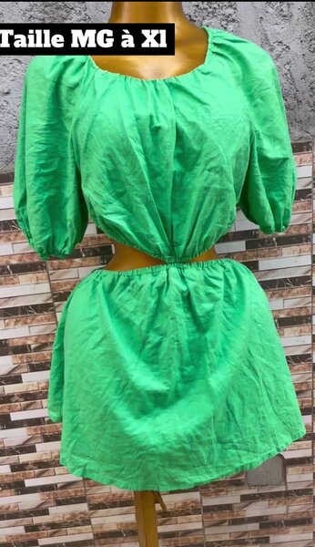 Robe Verte Style Décontracté