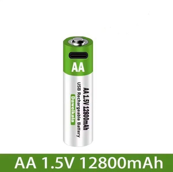 PILE RECHARGEABLE USB TYPE C AA 1.5V 12800mAh