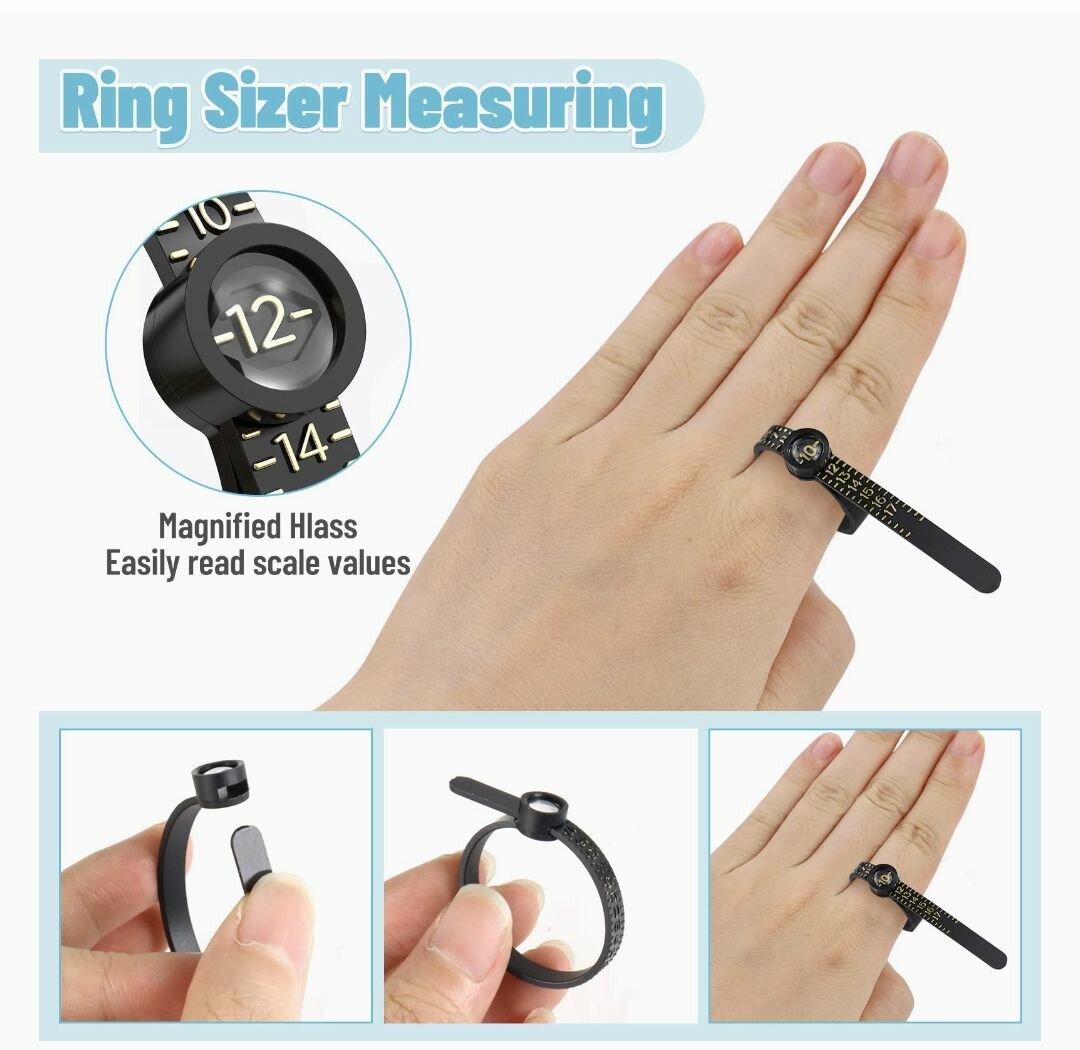 Finger measurements for ring sizes